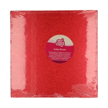 Cake Board Square 305mm (12") / Thickness 12mm - Red